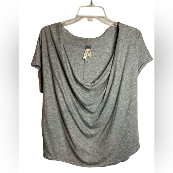 NWOT Free People Fantasy Cowl Neck Tee - Picture 2 of 7